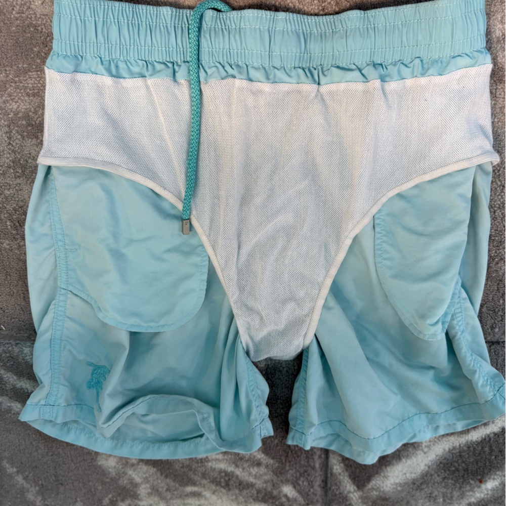 Vilebrequin Men’s Aqua Blue Swim Trunks Size LG - Picture 7 of 8